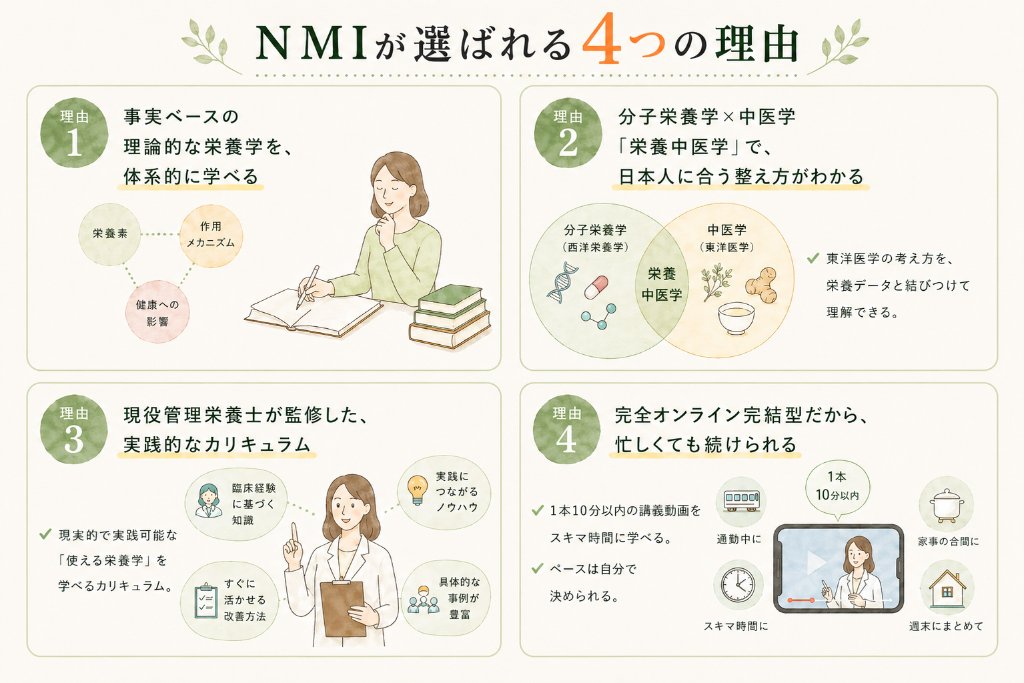 NMIが選ばれる4つの理由まとめ